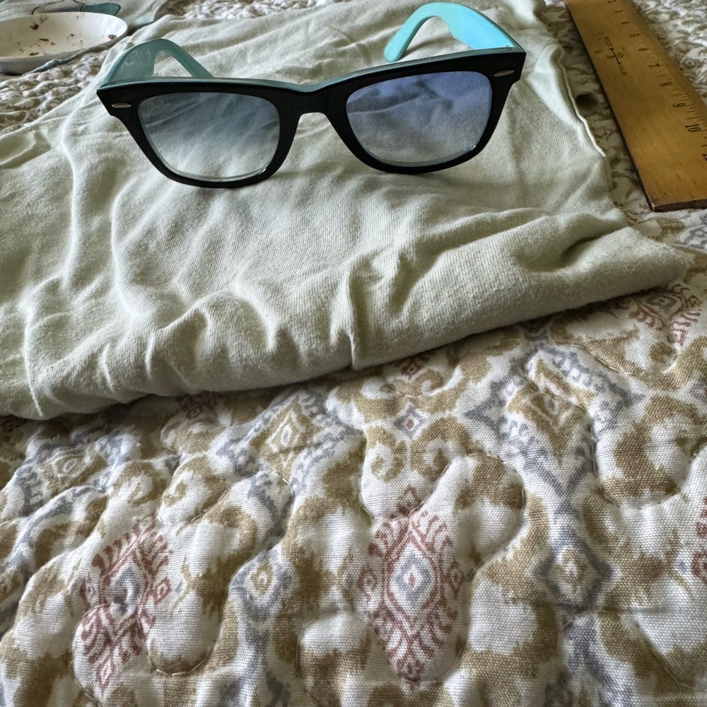 Ray Ban sunglasses black & turquoise - Picture 3 of 5